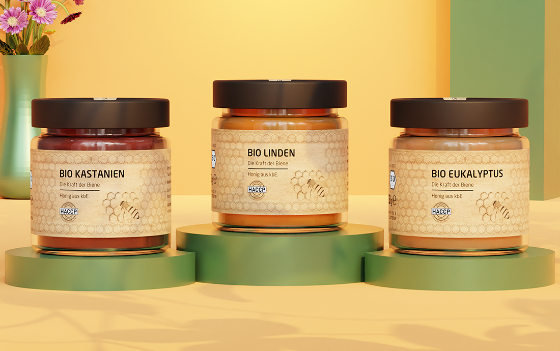 BIO Honig ohne Zuckerzusatz im Futter der Bienen.