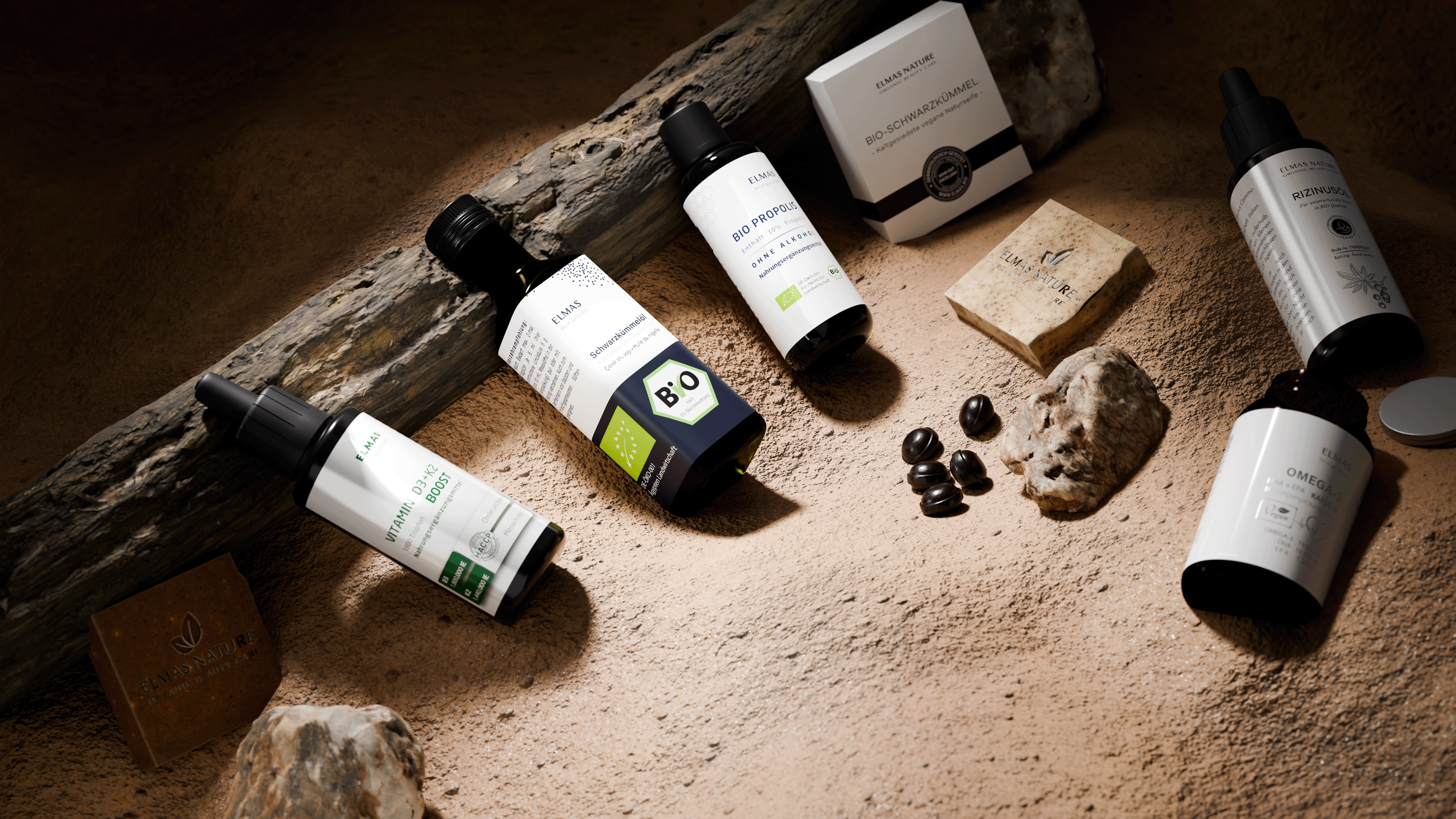 Wundervolle BIO Produkte, Propolis, Schwarzkümmelöl, Omega 3 Kapseln, Rizinusöl, Seife, Vitamin D3 + K2 Tropfen