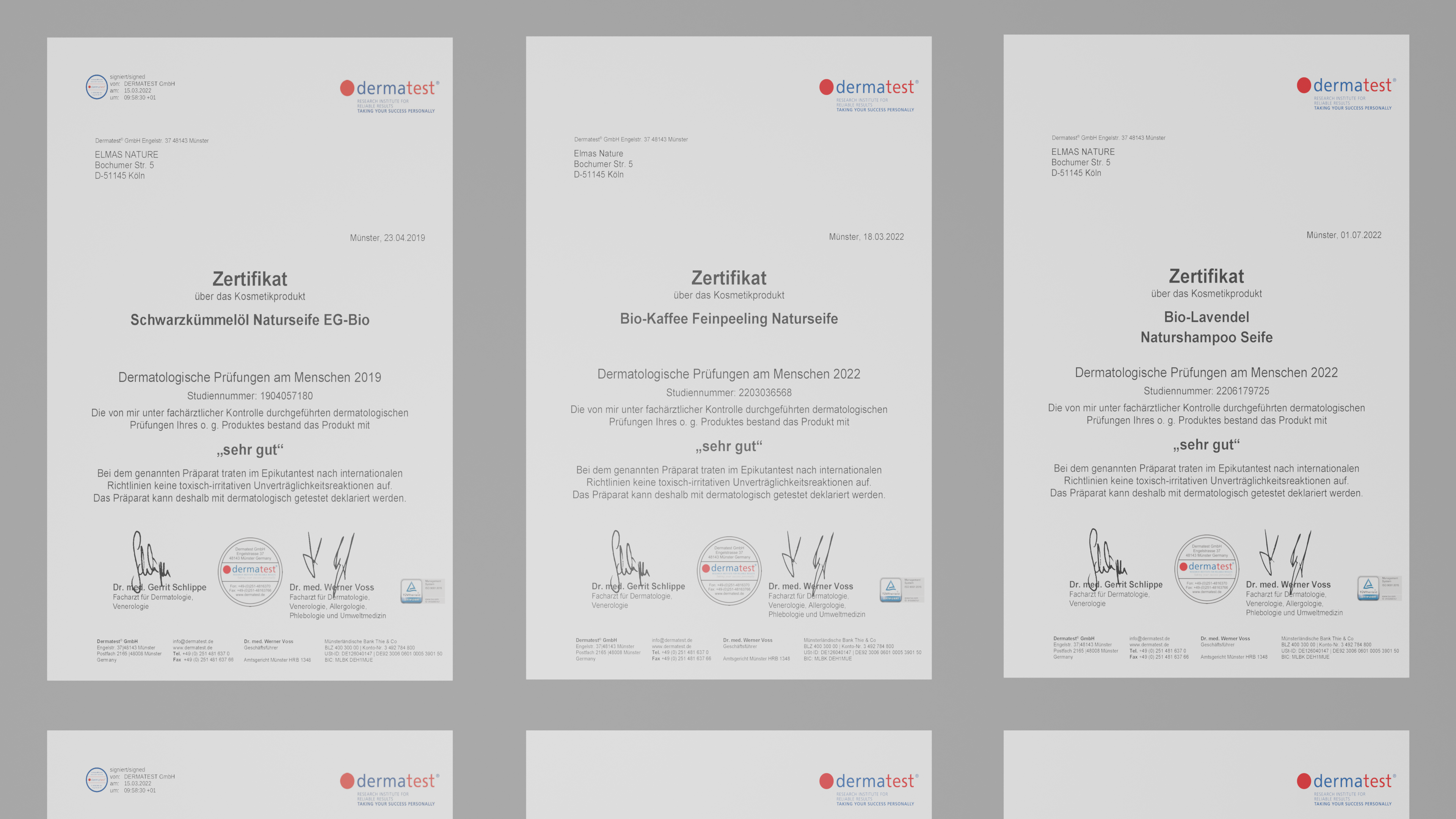 Wir heben den Standard an. | Unsere Zertifikate