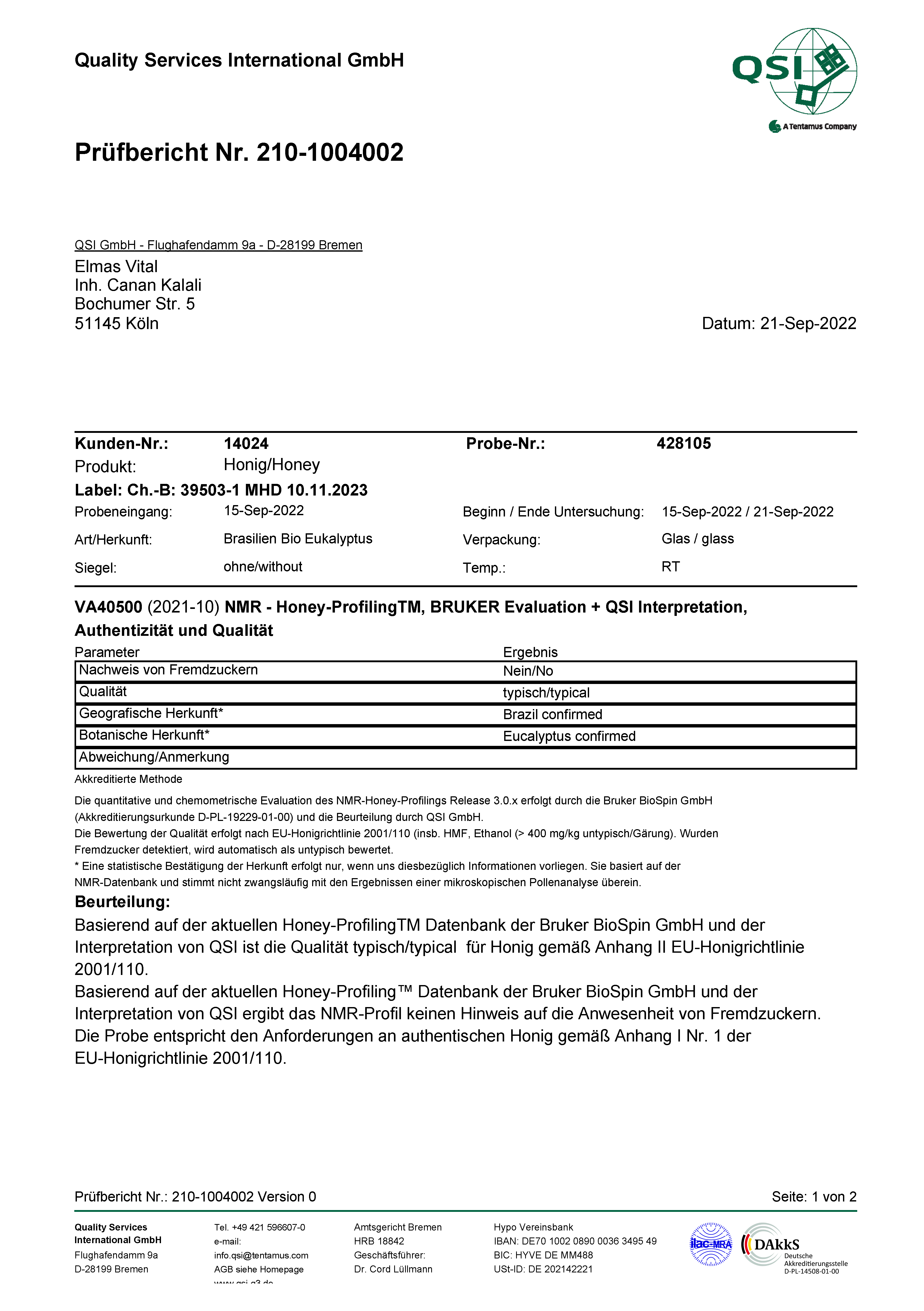 Organic Eucalyptus Honey