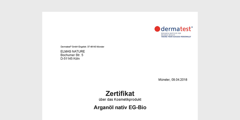 BIO - Arganöl Zertifikat | Elmas BIO